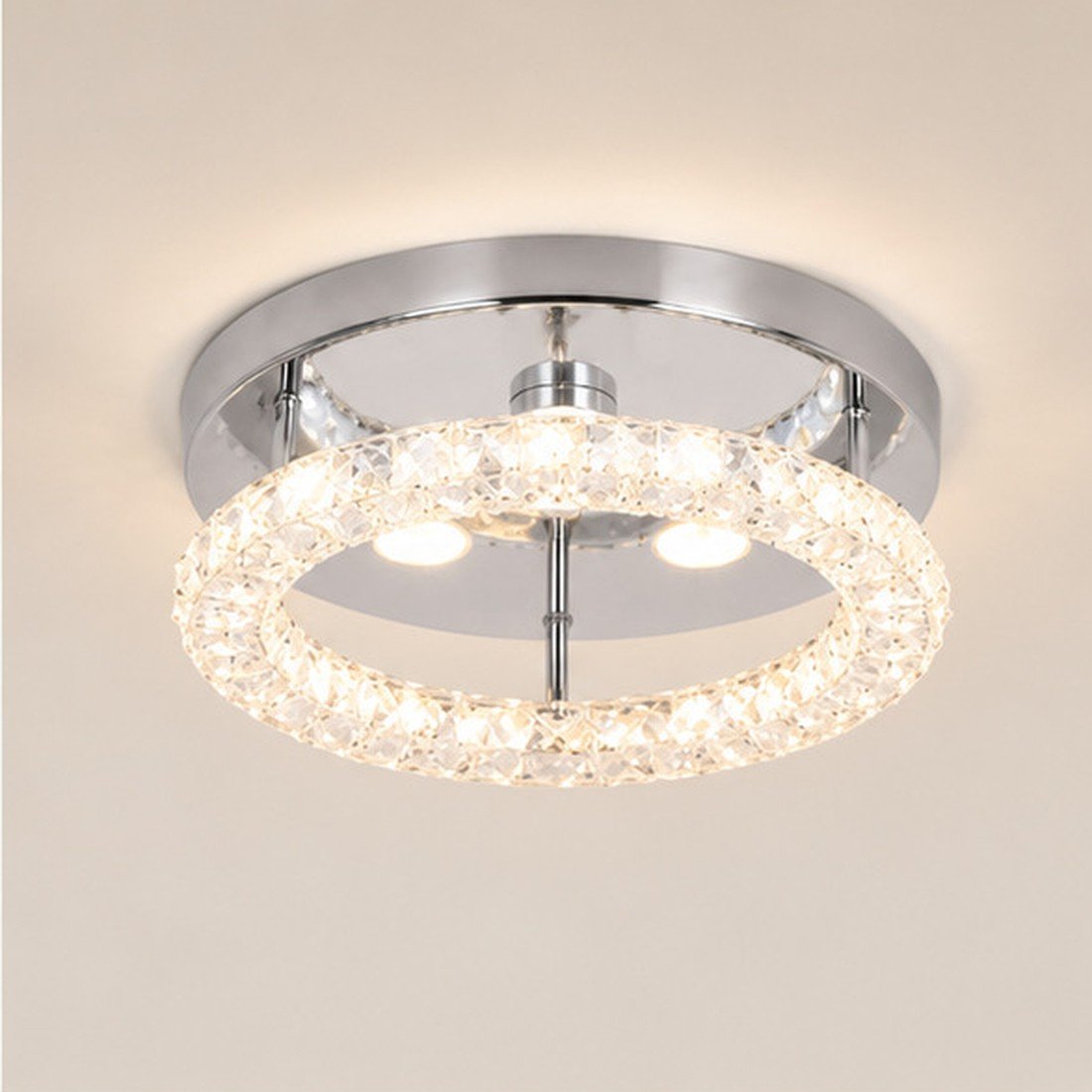 Plafonnier LED chromé – Trio Moderne 24 W