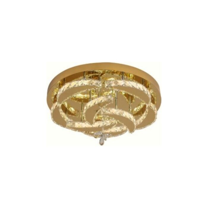 Plafonnier cristal doré – Halo Prestige 56 W