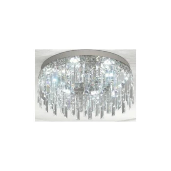 Plafonnier LED chromé – Grand Halo 40 W