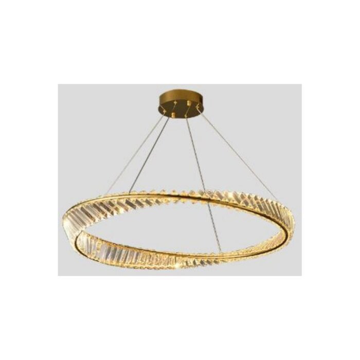 Suspension cristal cuivrée – Double Éclat 66 W